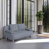 P & B ZOFA S POSTELJNO FUNKCIJO, temno siva tekstil, leseni material Cene