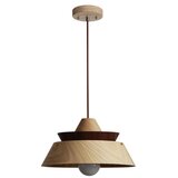  Drveni luster na sajli 1xE27/60W/230V prečnik 33 cm masivan/hrast/orah/kaučukovac | Eponuda.com