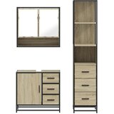  3-dijelni set kupaonskog namještaja boja hrasta sonome drveni | shoptok.hr