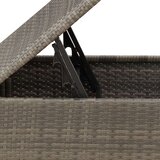 vidaXL Zunanja stolica s blazino Siva 55x55x37 cm Poli ratan | Shoptok.si