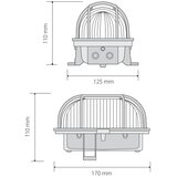  Spoljašnje plafonsko svetlo OVAL 1xE27/60W/230V IP44 belo | Eponuda.com