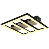 Globo LED stropna svjetiljka Froomy (18 W, D x Š x V: 30 x 30 x 5,5 cm, Smeđa, Topla bijela)