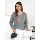 DStreet Sweter damski MONAVIA jasnoszary | Shoptok.si