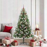 vidaXL Umetna zložljiva božična jelka s snežno oblogo 180 cm | Shoptok.si