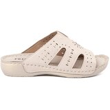 Shelvt Comfortable light beige flip-flops on a low wedge | shoptok.hr