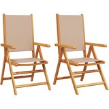 Maison Chic Vrtni Stoli - Stol za vrt 2 kosa taupe trden akacijev les in blago JS522, (21877461) | Shoptok.si