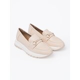Shelvt Light beige loafers with a decorative gold element | shoptok.hr