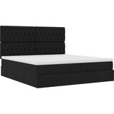 vidaXL Otomanski krevet s madracem crni 180x200cm od tkanine | shoptok.hr