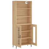 vidaXL Visoka komoda hrasta sonome 69 5x34x180cm od konstruiranog drva | shoptok.hr