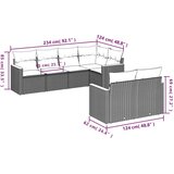  7-dijelni set vrtnih sofa s jastucima bež od poliratana | shoptok.hr