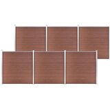 vidaXL Vrtna ograja WPC 1045x186 cm rjava | Shoptok.si