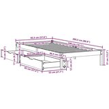 vidaXL Okvir kreveta bez madraca bijeli 90 x 200 cm masivna borovina | shoptok.hr