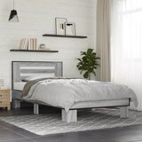  Okvir za krevet boja hrasta 75x190 cm konstruirano drvo i metal | shoptok.hr