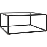 The Living Store Klubska mizica črna s kaljenim steklom 80x80x35 cm - Klubska Mizica, (21573096) | Shoptok.si
