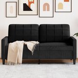 vidaXL Kavč dvosed črn 140 cm žamet Cene