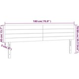  LED uzglavlje svjetlosivo 180x5x78/88 cm baršunasto | shoptok.hr