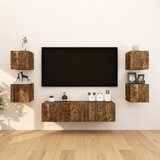 The Living Store Stenska TV omarica 8 kosov dimljeni hrast 30,5x30x30 cm - Stenska TV Omarica, (21375002) Cene