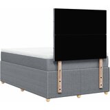  Krevet s oprugama i madrac svjetlosivi 120 x 200cm od tkanine | shoptok.hr