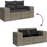  9-dijelni set vrtnih sofa poliratan i bagrem s jastucima sivi | shoptok.hr