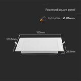  led ugradna svetiljka LED/6W/230V 12x12 cm 3000K bela | Eponuda.com