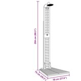  Vrtni tuš od masivne tikovine 70 x 75 x 204 cm | shoptok.hr