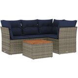  5-dijelni set vrtnih sofa od poliratana s jastucima sivi | shoptok.hr