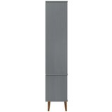  Vitrina MOLDE siva 90 x 35 x 175 cm od masivne borovine | shoptok.hr