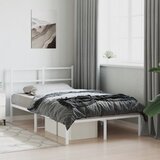  Metalni okvir za krevet s uzglavljem bijeli 120 x 190 cm | shoptok.hr
