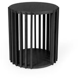 Woodman Črna stranska mizica Drum, ø 53 cm Cene