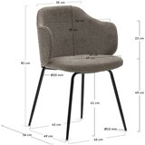 Kave Home Smeđe blagovaonske stolice u setu 2 kom Yunia – | shoptok.hr
