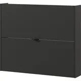 Antracitno siva preklopna/stenska omarica za čevlje v hrastovem dekorju 100x83x18 cm Ameca –