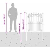  Vrata ograde s bodljama EMMEN 150 x 100 cm | Eponuda.com