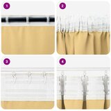 Zavjese za blackout s prstenovima 2 pcs Bež 245 x 140 cm | Eponuda.com