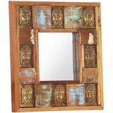  Ogledalo s likom Buddhe 50 x 50 cm od masivnog obnovljenog drva | shoptok.hr
