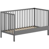Vipack Antracitno siva otroška posteljica iz masivnega bora 60x120 cm DINO – | Shoptok.si
