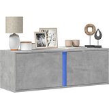  Zidni TV ormarić s LED svjetlima siva boja betona 100x31x35 cm | shoptok.hr