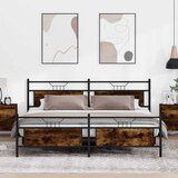 Metalni okvir kreveta bez madraca boja hrasta 193x201 cm | shoptok.hr
