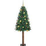  Mršavo božićno drvce Zelena 180 cm PVC i čvrsto drvo bora | shoptok.hr