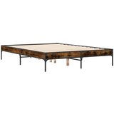 vidaXL Okvir za krevet boja hrasta 120x190cm konstruirano drvo i metal Cijene