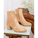 Resti Light brown women's low stiletto boots Rejerra | ePonuda.com