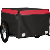  Prikolica za bicikl crno-crvena 45 kg željezna 124 x 62.5 x 52 cm | shoptok.hr