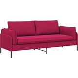 SOFA za 3 osobe 3-sjedalo Vinska crvena 222 x 81 x 89 cm Baršun | shoptok.hr