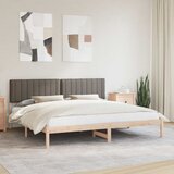  Krevetni okvir s tapiciranim uzglavljem Sivo-smeđa 200 x 200 cm | shoptok.hr