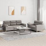 The Living Store Sedežna garnitura z vzglavniki 2-delna taupe blago - Sedežna Garnitura, (21836578) | Shoptok.si