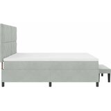 Krevet s opruga kutije Svijetlo siva 200 x 200 cm Baršun | shoptok.hr