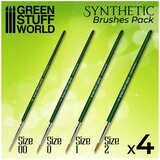 Green Stuff World synthetic brushes - green serie pack x4 Cene