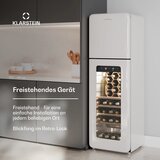 Klarstein Shirley hladilnik za vino + zamrzovalnik | Naprava 2 v 1, srebrna-krom - | Shoptok.si