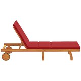 vidaXL Ležalnik na soncu Rjava, Rdeča | Shoptok.si
