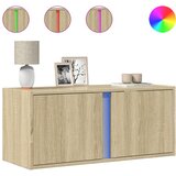 Maison Chic Stenska TV omarica - TV stojalo - Televizijska omarica z LED lučkami sonoma hrast 80x31x35 cm, (21700528) Cene