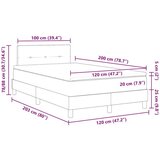 vidaXL Postelja z vzmetnico in LED temno rjava 120x200 cm tkanina, (22067060) | Shoptok.si